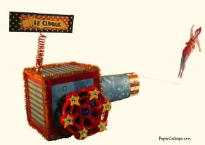 Artist Trading Block Human Cannonball 2--by Paper Calliope 