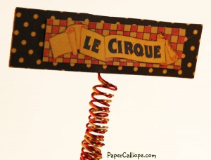 Artist Trading Block Human Cannonball sign--by Paper Calliope 