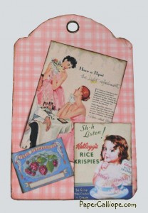 Retro Refrigerator Recipe Tag by Paper Calliope Pink 