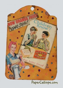 Retro Refrigerator Recipe Tag--by Paper Calliope--yeast